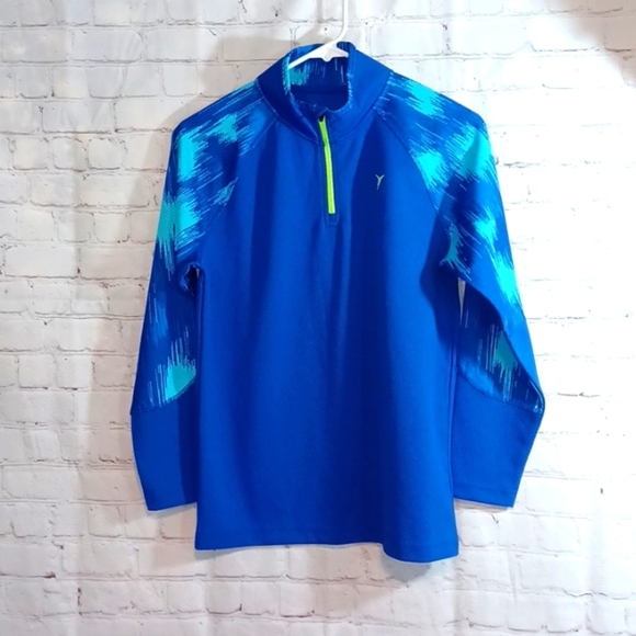 Old Navy Girls 1/4 Zip Blue Atheleisure Jacket L 10-12 New - Picture 1 of 8